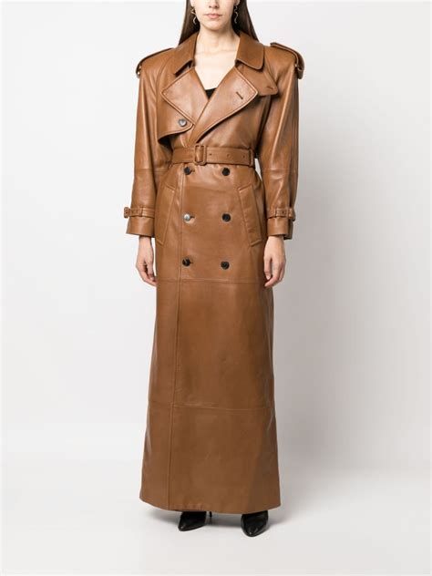 saint laurent leather trench coat.